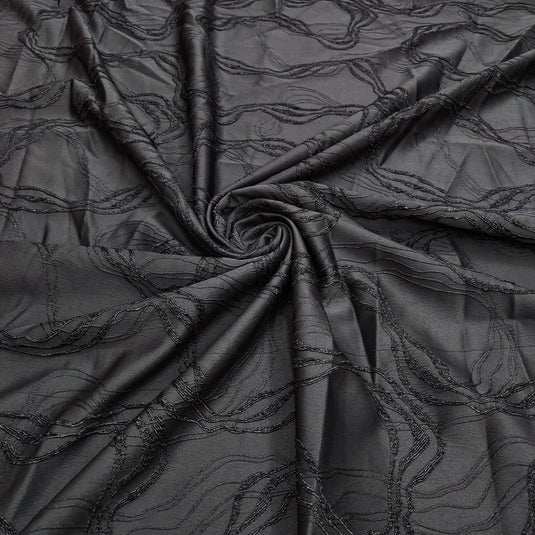 Lycra Jacquard Polyester Fabric for Abaya, Burkha & Hijab (DN043)