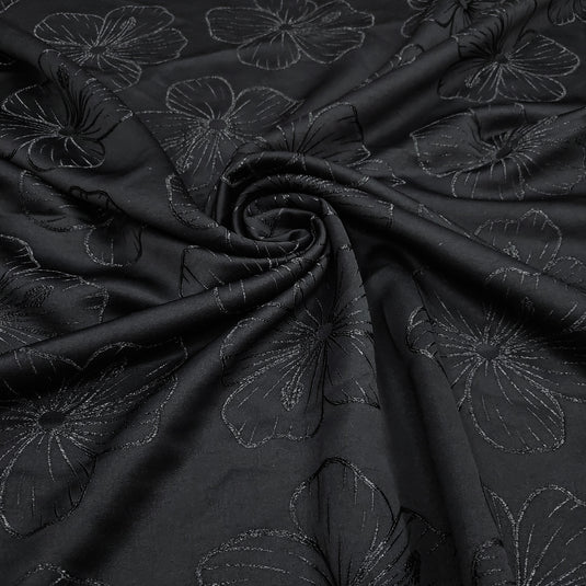 Emboss-Weave Polyester Fabric for Abaya, Burkha & Hijab (DN16)