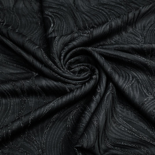 Emboss-Weave Polyester Fabric for Abaya, Burkha & Hijab (DN18)