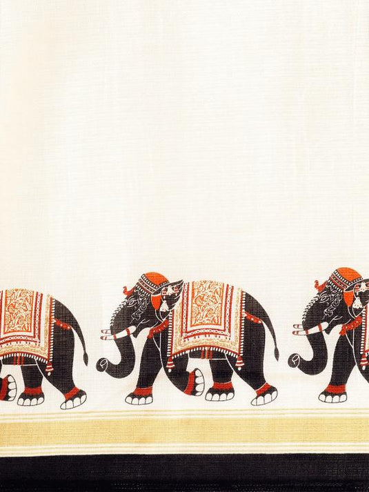 Premium Digital Print Satin Saree – Elegant Glossy Finish & Contemporary Design