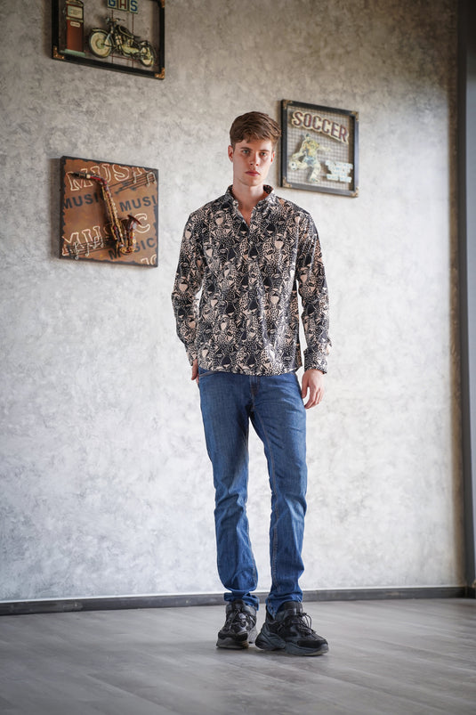 Textured Threads: Corduroy Charm Men's Shirt