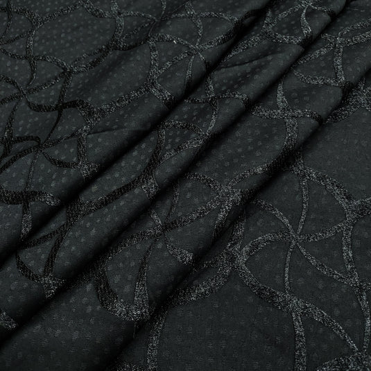Designer Emboss-Weave Polyester Fabric for Blazers, Kurtas & Suiting (DN10)
