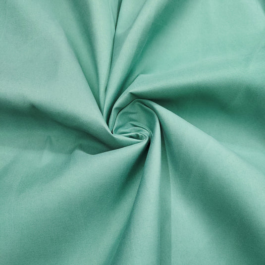 Solid Sea Green Color Unisex Cotton Blend Shirting Fabric