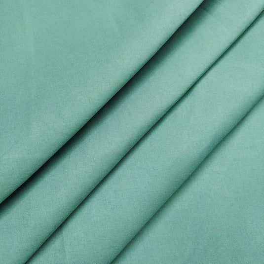 Solid Sea Green Color Unisex Cotton Blend Co-Ord Set Fabric