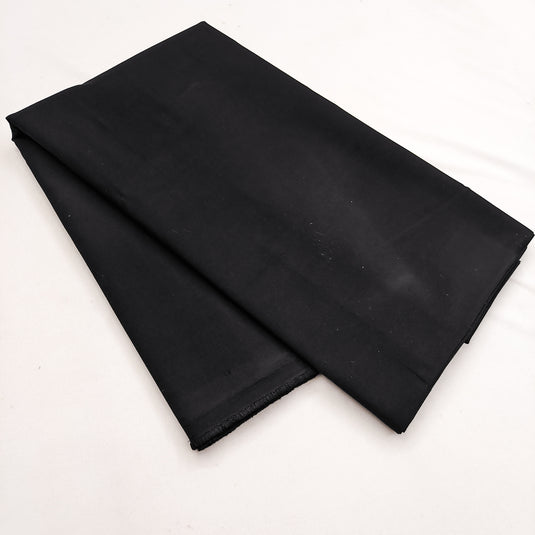 Solid Black Color Cotton Blend Co-Ord Set Fabric
