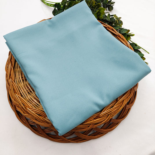 Solid Sky Blue Color Unisex Cotton Blend Co-Ord Set Fabric