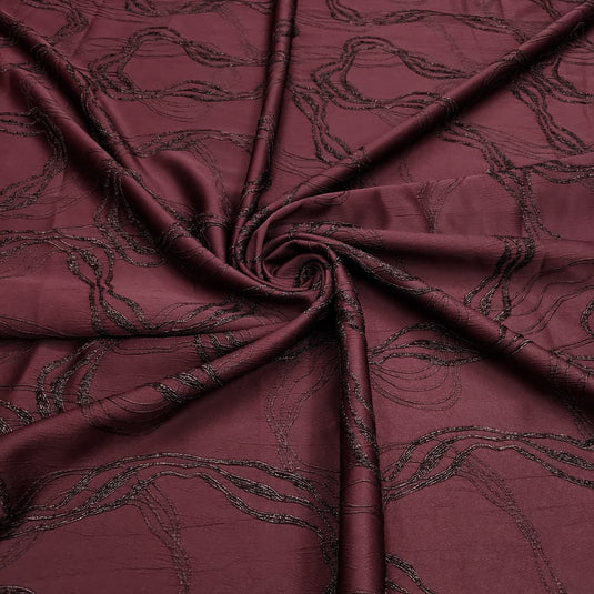 Lycra Jacquard Polyester Fabric for Abaya, Burkha & Hijab (DN047)