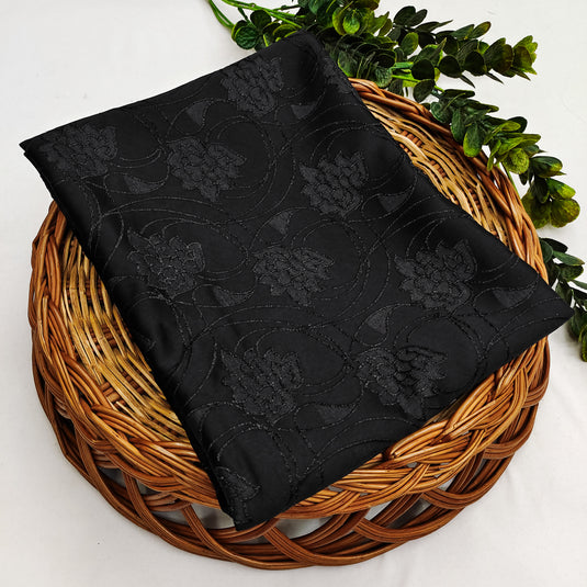 Emboss-Weave Polyester Fabric for Abaya, Burkha & Hijab (DN25)