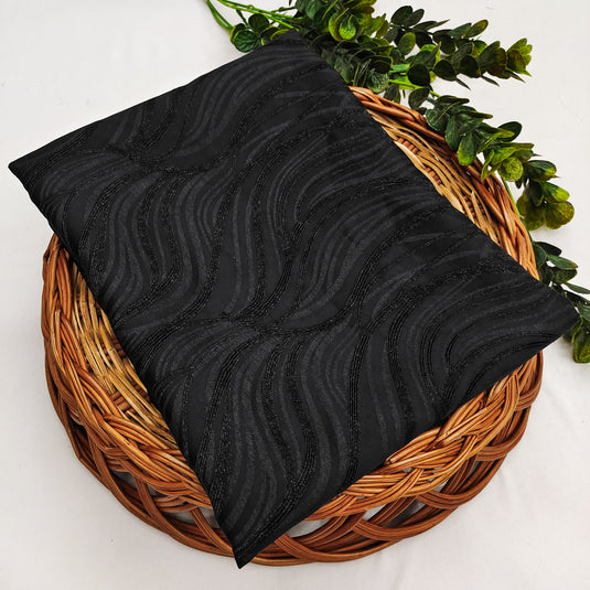 Emboss-Weave Polyester Fabric for Abaya, Burkha & Hijab (DN18)