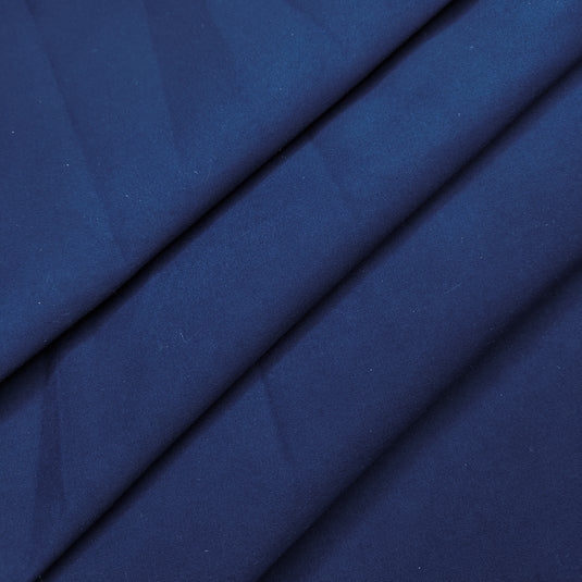 Solid Blue Color Unisex Cotton Blend Shirting Fabric