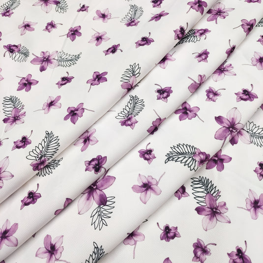 Multi Color Digital Print Unisex Cotton Blend Shirting Fabric (DN40)